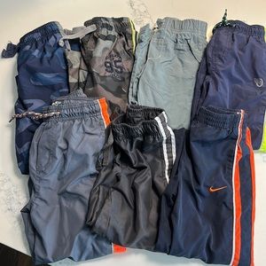 Lot of 7 boys polyester lined pants size 4T. All gently used